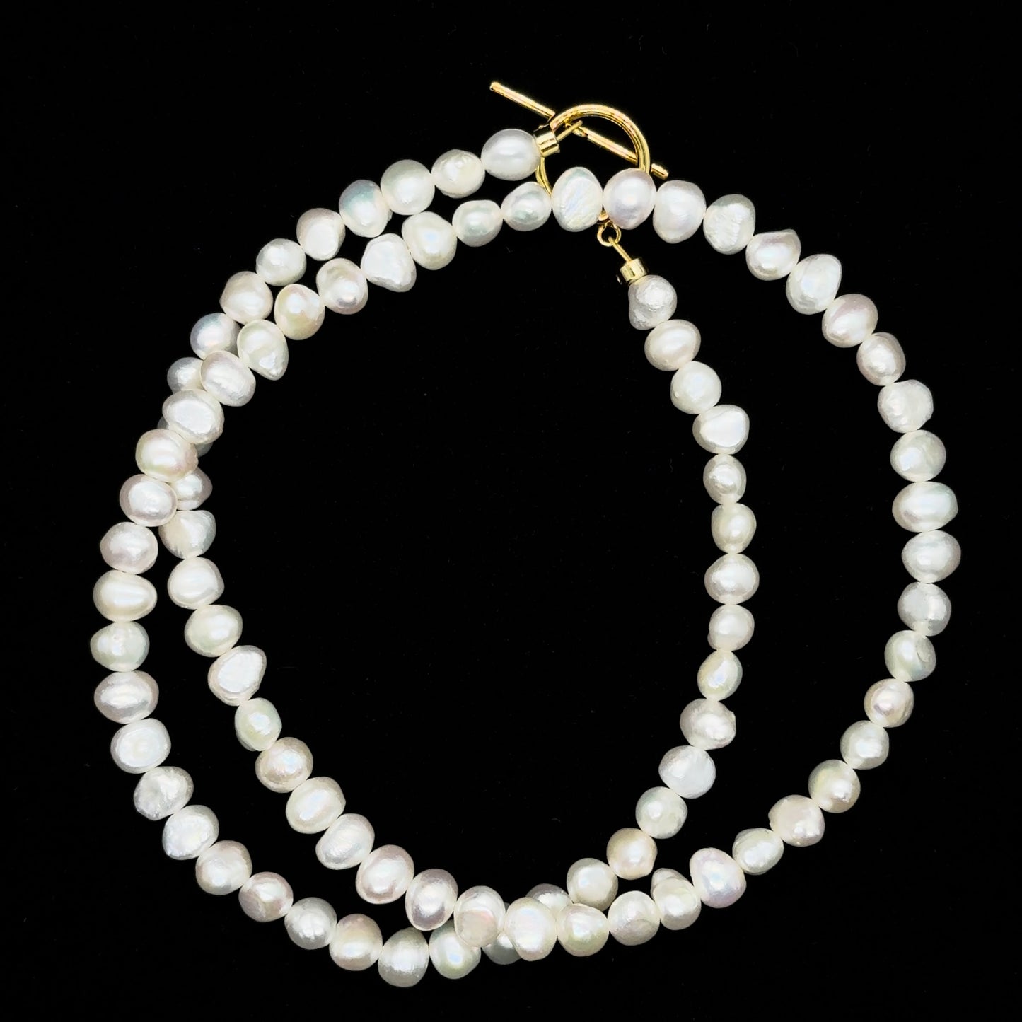 RHODAIN Jewelry Baroque Freshwater Pearl Necklace