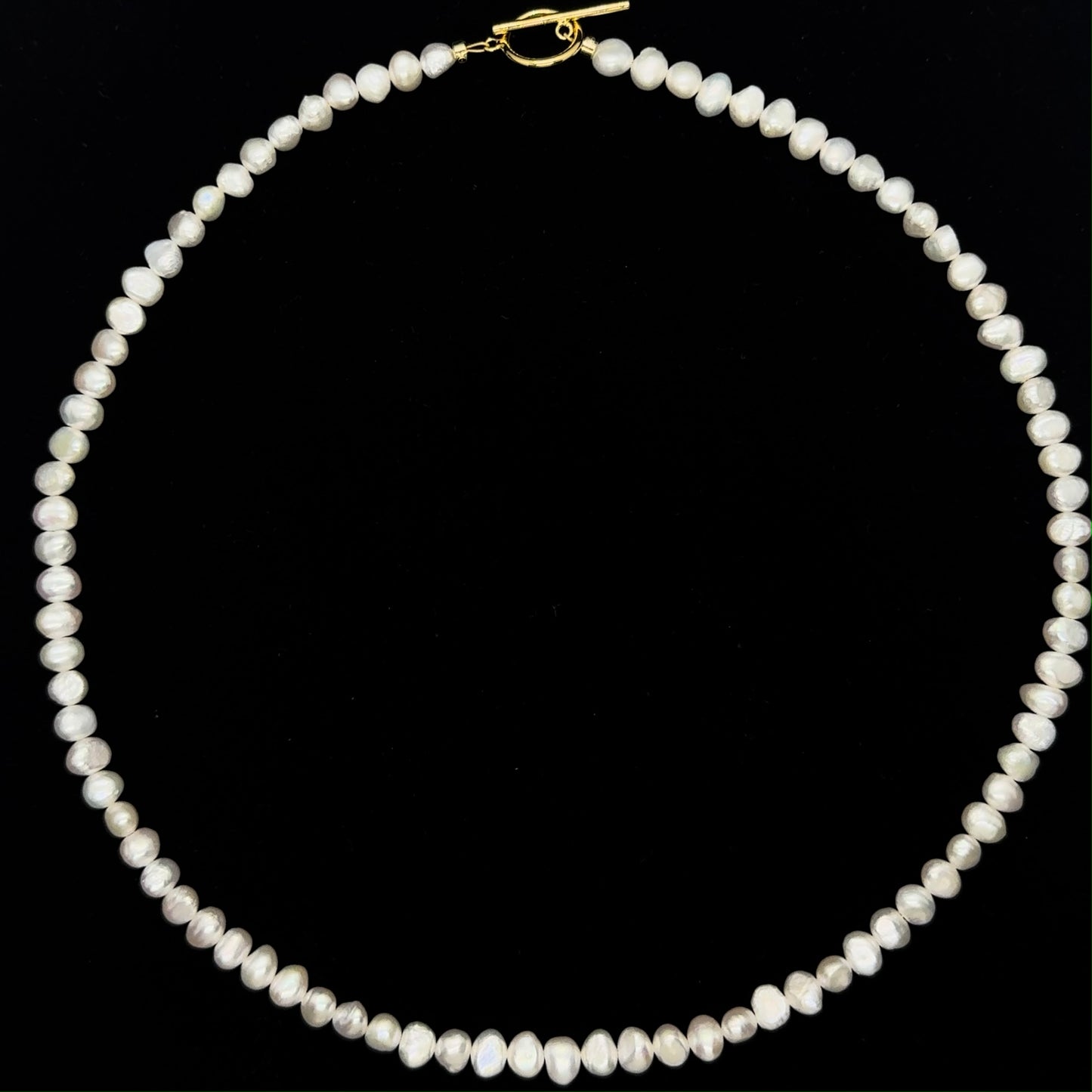 RHODAIN Jewelry Baroque Freshwater Pearl Necklace
